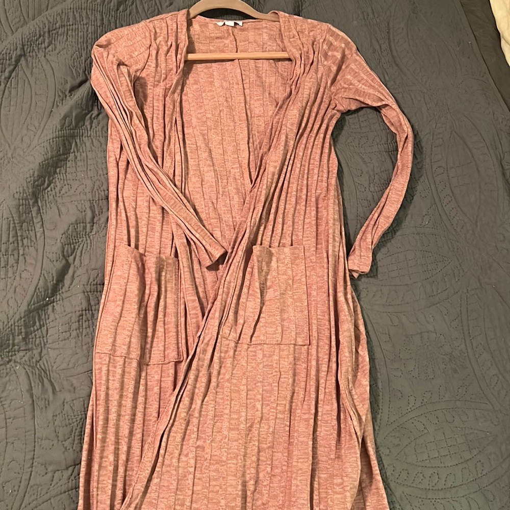 Long duster cardigan with pockets